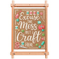 Easy Assembly Cross Stitch Frame - Tool Free Embroidery Frame (18" x 11.1") Needlework Supplies for Embroidery - Scroll Frames for Cross Stitching - Professional Grade Wood Needlepoint Frame