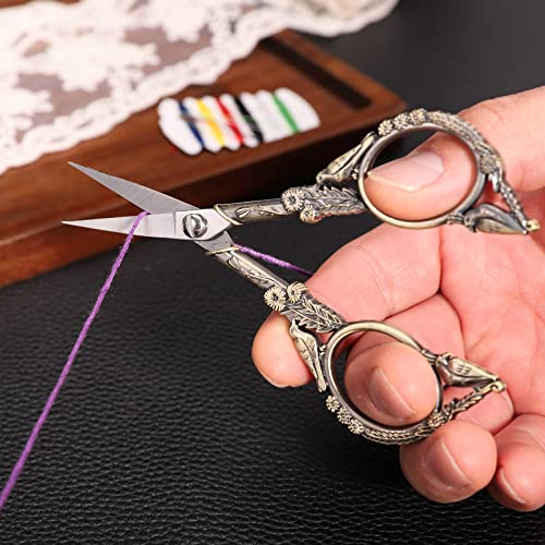 YOUGUOM Small Sewing Scissors, All Purpose Little Shears - color: Bronze