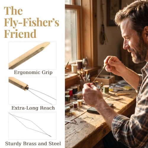 2 Pieces Fly Tying Bobbin Threader Half Hitch