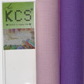 KCS 2 pc of 15" x 18"(38cmx45cm) Counted Cross Stitch Cotton Aida Cloth Needlework Fabric Box (Lavender+Pink, 16CT) - color: Lavender+pink, size: 16CT