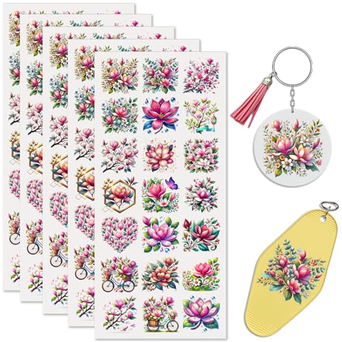 UV DTF Stickers 105 Pcs Magnolia UV DTF Cup Wrap for Glass - style: Spring Magnolia