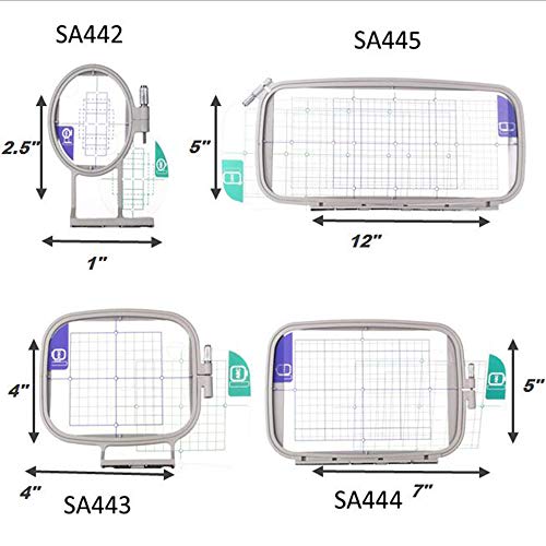 LNKA Sewing Embroidery Hoops for Brother PE800 PE770 780D PE700 PC6500 Brother Innovis 1250 700 Babylock Embroidery Machine Hoop (4 in 1 Hoop Set) - size: 4 In 1 Hoop Set