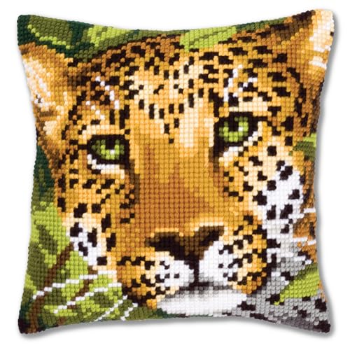 Vervaco Leopard Pillow Cover II Needlepoint Kit - color: Multicolor