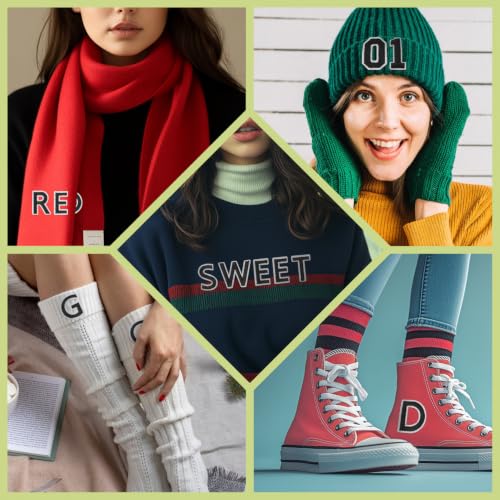 72 Pcs Iron On Letters & Numbers Patches for Tote Bags Hats Clothing Black - color: Black, size: Letters & Numbers