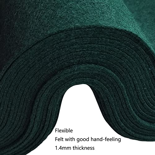 Jtnohx Soft Dark Green Felt Sheets Flexible Felt Fabric for Crafts 12" 20Pc - color: Dark Green