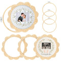 4 Sets Wood Embroidery Hoop Frame 8 Inch Embroidery Display Frame Large Round Wooden Embroidery Frame for Finished Cross Stitch Hoop Frame DIY Decor Sewing Ornaments - style: Burnt Orange