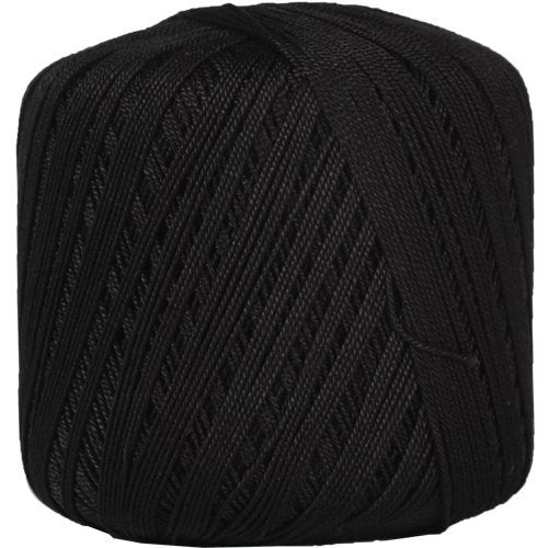 ThreadArt 100% Cotton Crochet Thread Size 10, Black 13 - color: BLACK, size: SIZE 10 SINGLE
