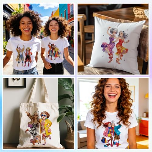 ANATTASOUL Bestie 16PCS Heat Transfers Ready to Press for T-Shirts - style: Bestie