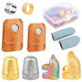 10 Pcs Sewing Thimbles for Hand Sewing, Leather Thimbles - size: 10pcs