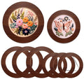 Wenqik 6 Pcs Wood Embroidery Frames for Cross Stitch, 8 Inch, 6 Inch, Round