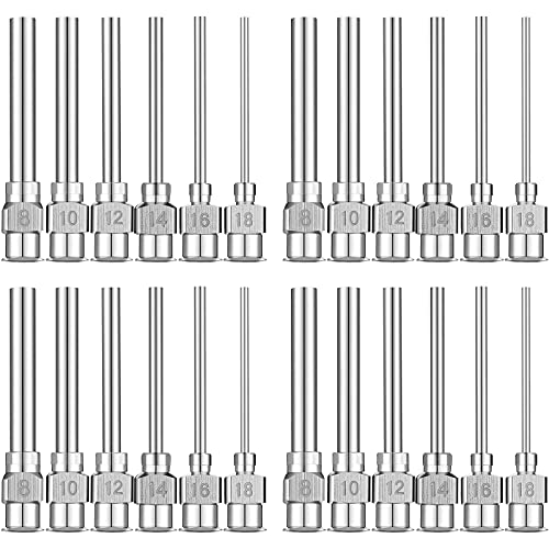 Honoson 24 Pcs Industrial Blunt Tip Dispensing Needle