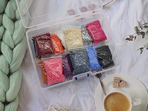 6Pack Clear Plastic Storage Boxes with Latch for Small Crafts - size: 6pcs Small Box