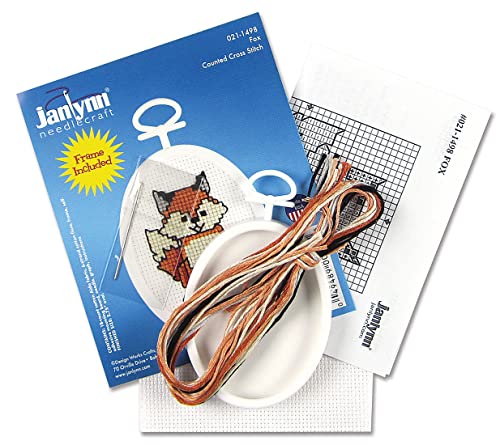 Tobin Janlynn Mini Cross Stitch Kit 2.75" Oval-Fox (18 Count), (21-1498)