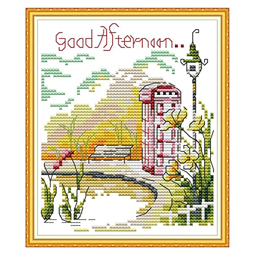 Howie's Needlepoint 14CT Pre-Printed Cross Stitch Kits,Embroidery Patterns Starter Kits,Needlepoint Kits - Autumn - color: Autumn