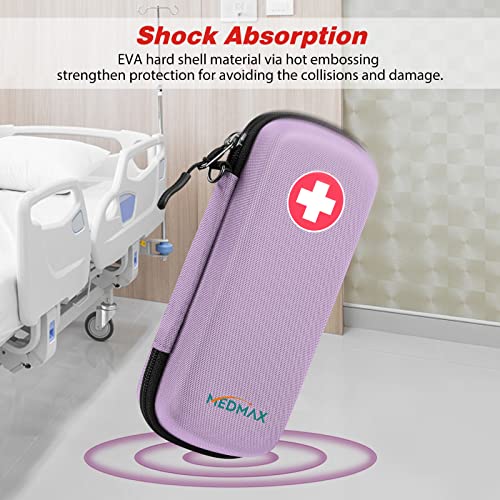 MEDMAX Epipen Medical Carrying Case Hard Shell EVA Travel Organizer Bag - color: Lavender Purple
