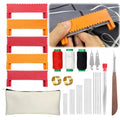 Clip-On Sewing Ruler Set, 2/3/4/5/6mm Stitch Guide Sewing Gauge for Straight Edge Stitching, Hemming & Quilting, 40 PCS Sewing Accessories for Fabric Crafts and DIY Sewing