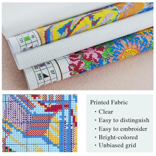 Leczany Cross Stitch Stamped 11CT 3 Strands Kits for Adults Beginners Patterns Craft Kit Needlepoint Full Range of Embroidery Kits DIY Starter | Sailboat 15.8×20.9 inches - color: 11CT Stamped kits, Sailboat 15.8×20.9 inches