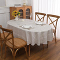 Gernaice Plaid Oval Tablecloth Checkered Table Cloth 60" x 84" Brown - color: Brown, size: 84" x 60" (Oval)
