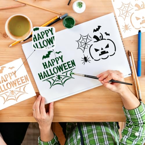 28 Pcs Halloween Stencils Reusable Stencils for Crafts Painting - color: Halloween