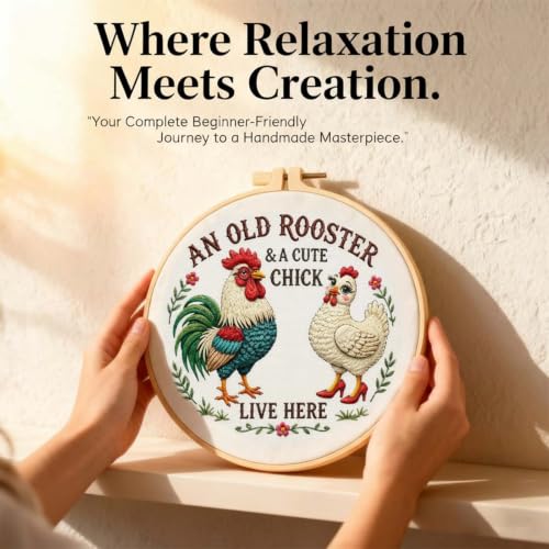 niurenmaoyi Rooster Embroidery Kit for Adults,Needlepoint Kit - color: Embroidery Kits-0621-24