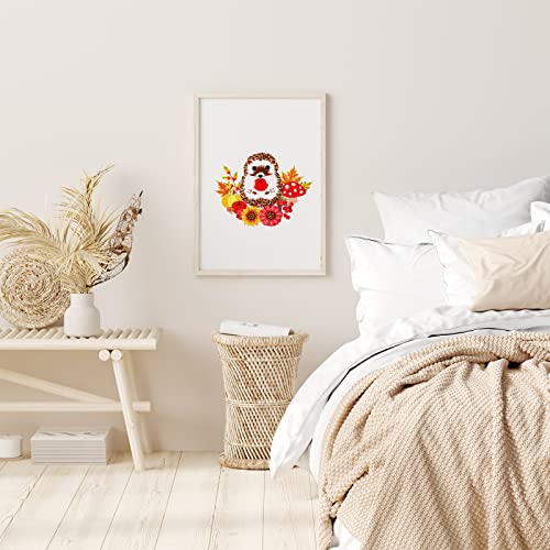 Louise Maelys Cute Hedgehog Embroidery Kit for Beginners Animal Craft - color: kit-9