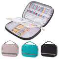 MYBAGZING Crochet Hook Case, Quilted Organizer for Crochet Hooks up to 8" - color: Black