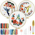 TINDTOP Hummingbird and Flower Embroidery Kit for Adults - color: Hummingbird and Flower