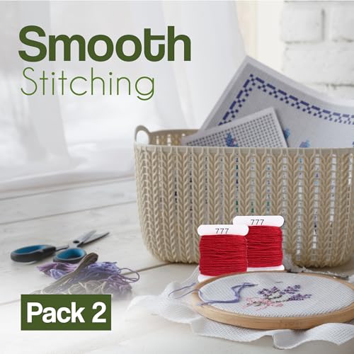 Embroidery Floss Kit and Refills - Cotton Threads - DMC Color Coding for Cross Stitch, String Crafts, Friendship Bracelets - color: 777 Sangria
