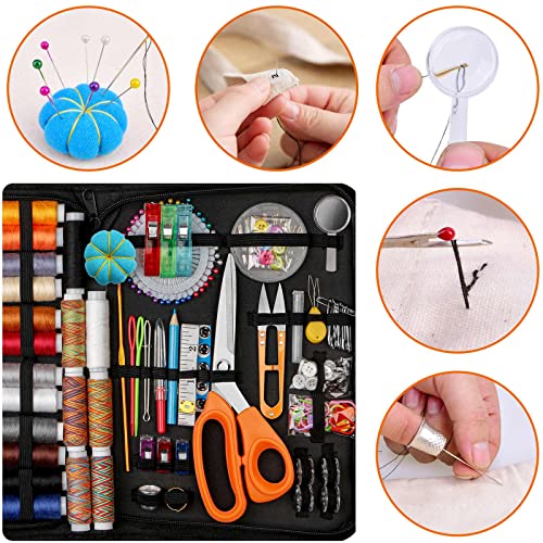 Maxfanay Sewing Kit for Adults Beginners, Portable Needle Thread Repair Kit