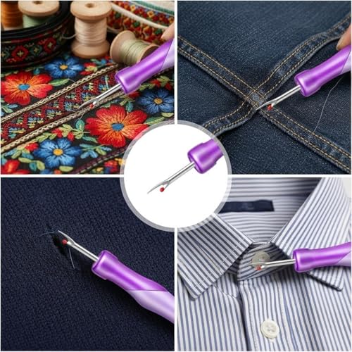 ZJO Seam Ripper and Thread Cutter Kit 2 Seam Rippers and 1 Thread Snips for Sewing, Quilting, and Embroidery Projects
