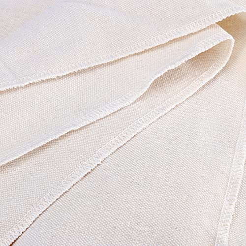JAPCHET 59 x 157 Inches/ 4 Yards Linen Needlework Fabric, Linen Embroidery Fabric Cloth by the Yard for Needlework, Crafts, Bags, Garments, Tablecloths