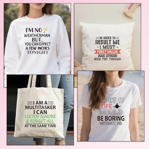 30 Pcs Sarcastic DTF Transfers Ready to Press Iron on Patches - color: Sarcastic Quotes