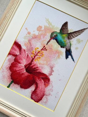 RIOLIS 2178 Hummingbird Counted Cross Stitch Kit 8.25 x 11.75 in - style: Hummingbird 2178