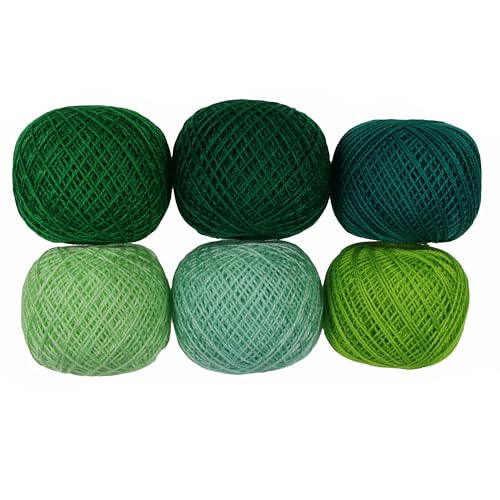 KCS Mercerized Pearl Cotton Thread Size 8 Crochet Needlework Embroidery Threads Ball (6, 05) - color: 05