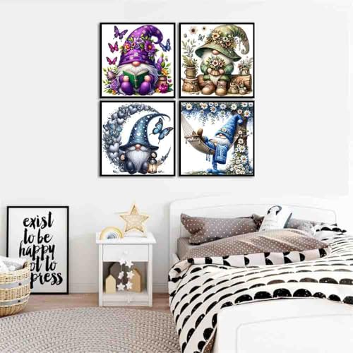 DYAIANGMU 4 Pack Stamped Cross Stitch Kit for Adults 13.7x13.7 inches - color: Y056-zh