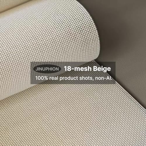 Needlepoint Canvas, 18-Mesh, 20" X 18", Beige Needlepoint Canvas Embroidery Blank White Cloth (Beige 18-mesh) - color: Beige 18-mesh