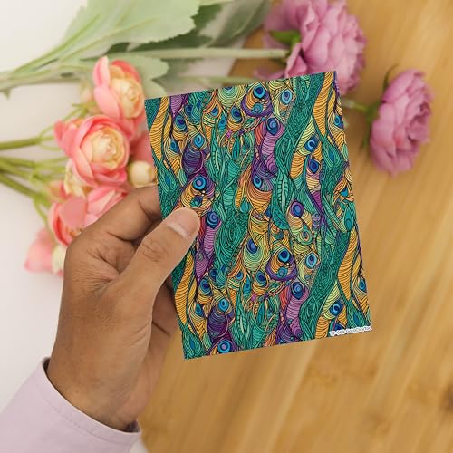 Peacock Feather Clay Transfer Paper – 6 Pcs Water-Soluble Polymer Clay Transfer Sheets for Jewelry Making.