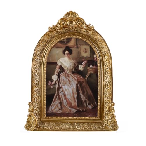 Vintage Picture Frames 5x7 Ornate Bronze Antique Picture Frames for Wall and Tabletop Vintage Photo Frame Victorian Home Decor Gallery Wall Decor in Arch Shape - color: Bronze, size: 5x7