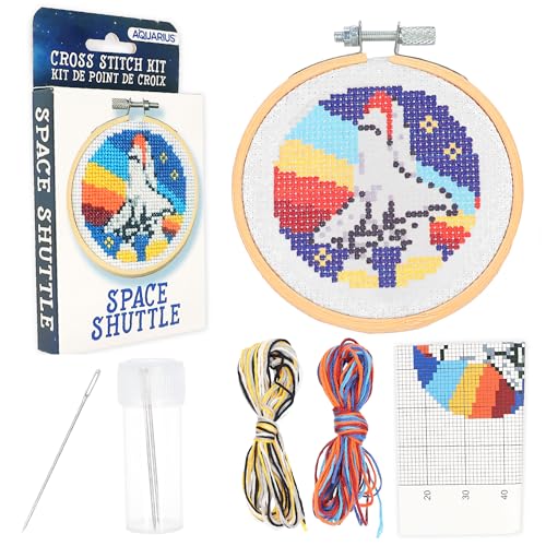 AQUARIUS NASA Space Shuttle Small Cross Stitch Kit for Beginners