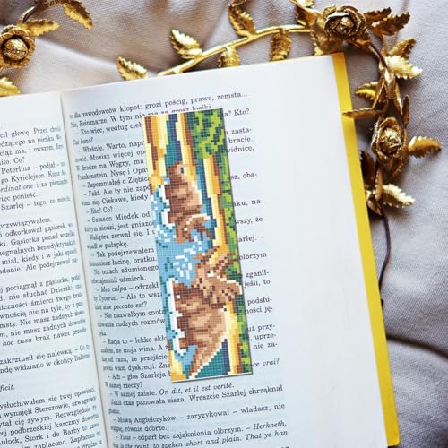 FREEBLOSS 6 Set Cross Stitch Bookmark Kit Dinosaur Scene 8"*2.4" 11CT - style: Dragon Scenery