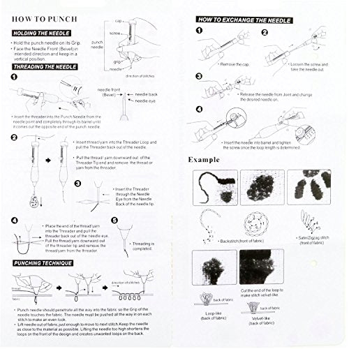 Islmlisa Magic Embroidery Pen Set - Punch Needles for Embroidery Threaders DIY Sewing