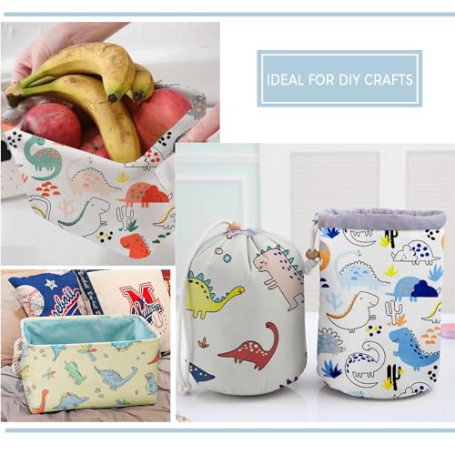 Aubliss 8pcs Fat Quarter Fabric Bundles 100% Cotton 20'' x 20'' - color: Dinosaur