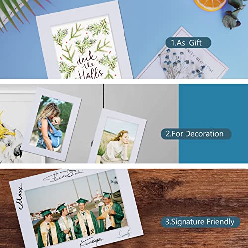 Somime 10 Pack White Acid Free Precut Picture Mats 16x20 for 11x14 Photos - size: white 10pc precut 16x20