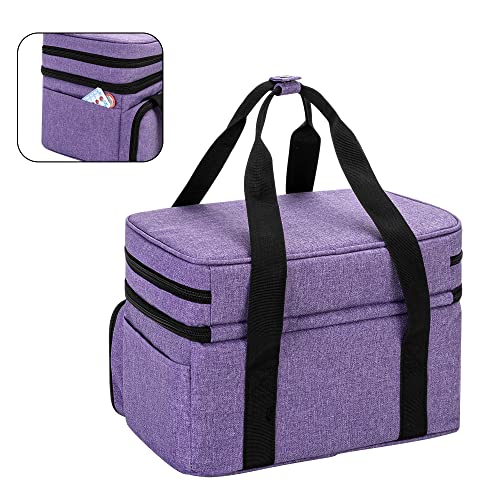 BAFASO Double Layer Sewing Accessories Organizer, Purple - color: Purple