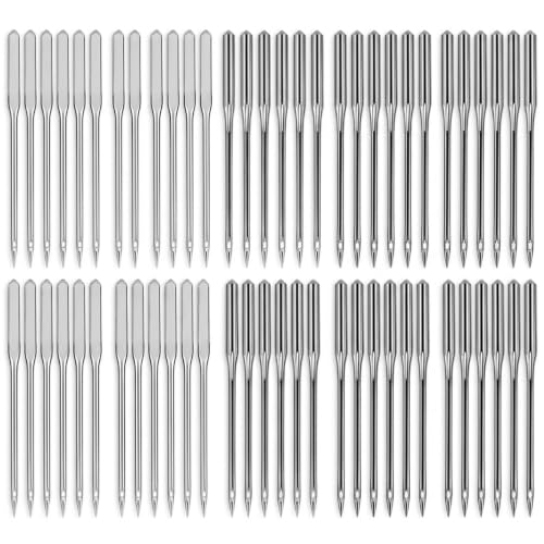 Performore 50 Pack of Sewing Machine Needles, 5 Assorted Sizes (HA 65/9, 75/11, 90/14, 100/16, 110/18) 10pcs of Each, Universal Regular Point Needles, Perfect for Embroidery, Cloth Repair, DIY - style: 50
