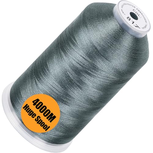 New brothread 4000M Huge Spool Embroidery MachineThread - Gray - color: Gray-817