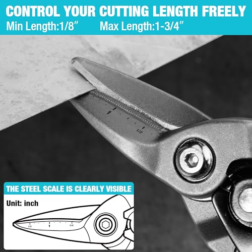 DURATECH 10" Straight Aviation Snips, Straight Cut - style: Straight
