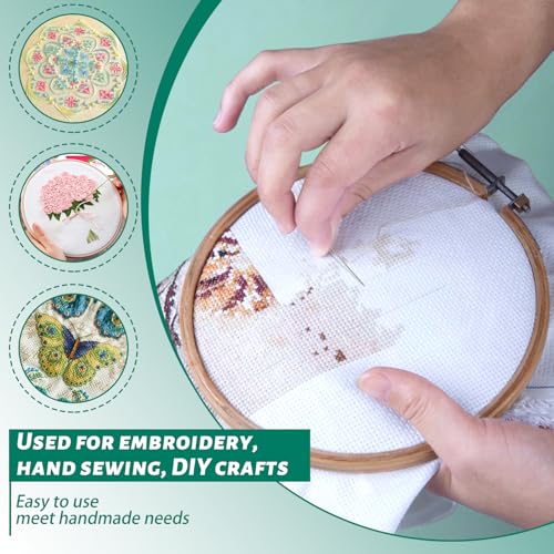 FTEVEN 30PCS Cross Stitch Needles, Size 26 Embroidery Needles Large Eye - size: golden 1.3in
