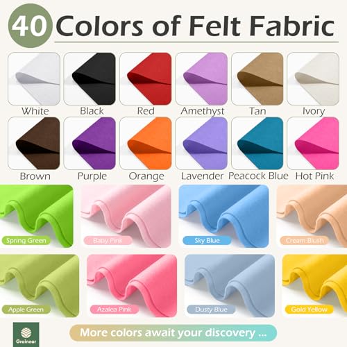Black Soft Felt Sheets for Crafts, 12" x 12", 1.6mm Thick, 2 Pcs - color: Black