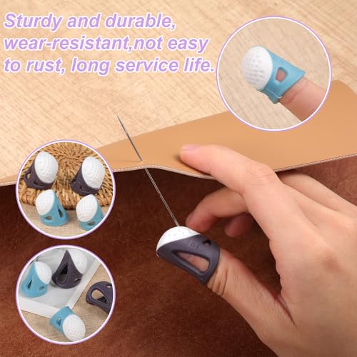 20 Pcs Thimble Finger Protector, 2 Colors Silicone Thimble Fingertip Grips